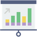 Presentation, Bars, statistics, Business, financial, finances, chart, graphic WhiteSmoke icon