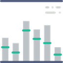 Stats, Bars, graphic, finances, graph, statistics, Business Silver icon