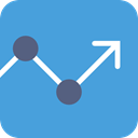 Business, up arrow, graphic, Line Chart, graph CornflowerBlue icon