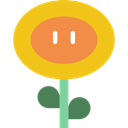 videogame, Flower, play, leisure, video game, Game, gaming, playing Gold icon