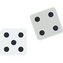 dice, dices, Game, gambling, Casino, luck Black icon