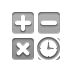 button, Clock, calculator DarkGray icon