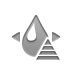 Blur, motion, pyramid Gray icon