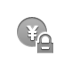 Lock, coin, yen DarkGray icon