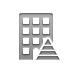 Building, pyramid Gray icon