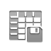 Spreadsheet, Diskette Gray icon