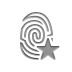 Fingerprint, star DarkGray icon