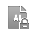 Format, File, Lock, Ai DarkGray icon