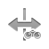 Binoculars, Flip, horizontal Gray icon