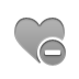 delete, Heart DarkGray icon