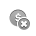 coin, Dollar, Close DarkGray icon