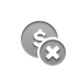 coin, Dollar, Close Icon