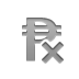 Currency, sign, cross, Peso DarkGray icon