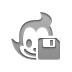 Diskette, Cartoon Gray icon