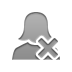 user, woman, cross DarkGray icon
