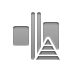 pyramid, space, evenly, horizontal Gray icon