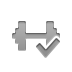 weight, checkmark Gray icon