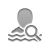 zoom, swimming Gray icon