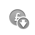 pound, Down, coin DarkGray icon