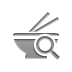 zoom, Bowl, chopsticks Gray icon