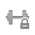 Lock, weight Gray icon