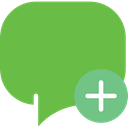 Chat, speech bubble, Conversation, Multimedia, Speech Balloon, Message, interface, chatting YellowGreen icon