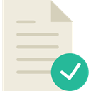 document, Checked, File, interface, Archive Beige icon