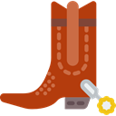 western, fashion, Boot, Cowboy, footwear Firebrick icon