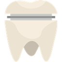 Dentist, dental, Molar Crown, tooth, Health Care, medical AntiqueWhite icon