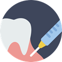 molar, syringe, medical, Dentist, mouth, anesthesia, dental, tooth DarkSlateGray icon