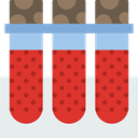 Test Tube, Blood Sample, testing, medical Crimson icon