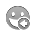 grin, Left, smiley DarkGray icon