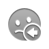 Confused, Left, smiley DarkGray icon