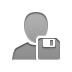 Diskette, user Gray icon