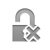 Lock, cross, open DarkGray icon