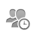 Clock, Messenger Gray icon
