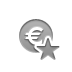 star, coin, Euro DarkGray icon