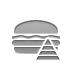 hamburger, pyramid Gray icon