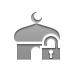Lock, Mosque, open Gray icon