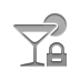 Lock, cocktail Gray icon