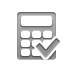 calculator, checkmark Gray icon