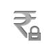 Currency, rupee, sign, Lock Icon