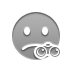 Binoculars, smiley, sad DarkGray icon