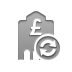 Bank, pound, refresh DarkGray icon
