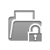 Lock, open, File Gray icon