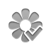 Flower, checkmark Gray icon