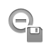 Diskette, zoom, out Gray icon