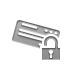 Lock, open, Check Gray icon