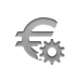 Gear, Euro, sign, Currency Gray icon