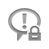 Lock, exclamation, Chat Gray icon